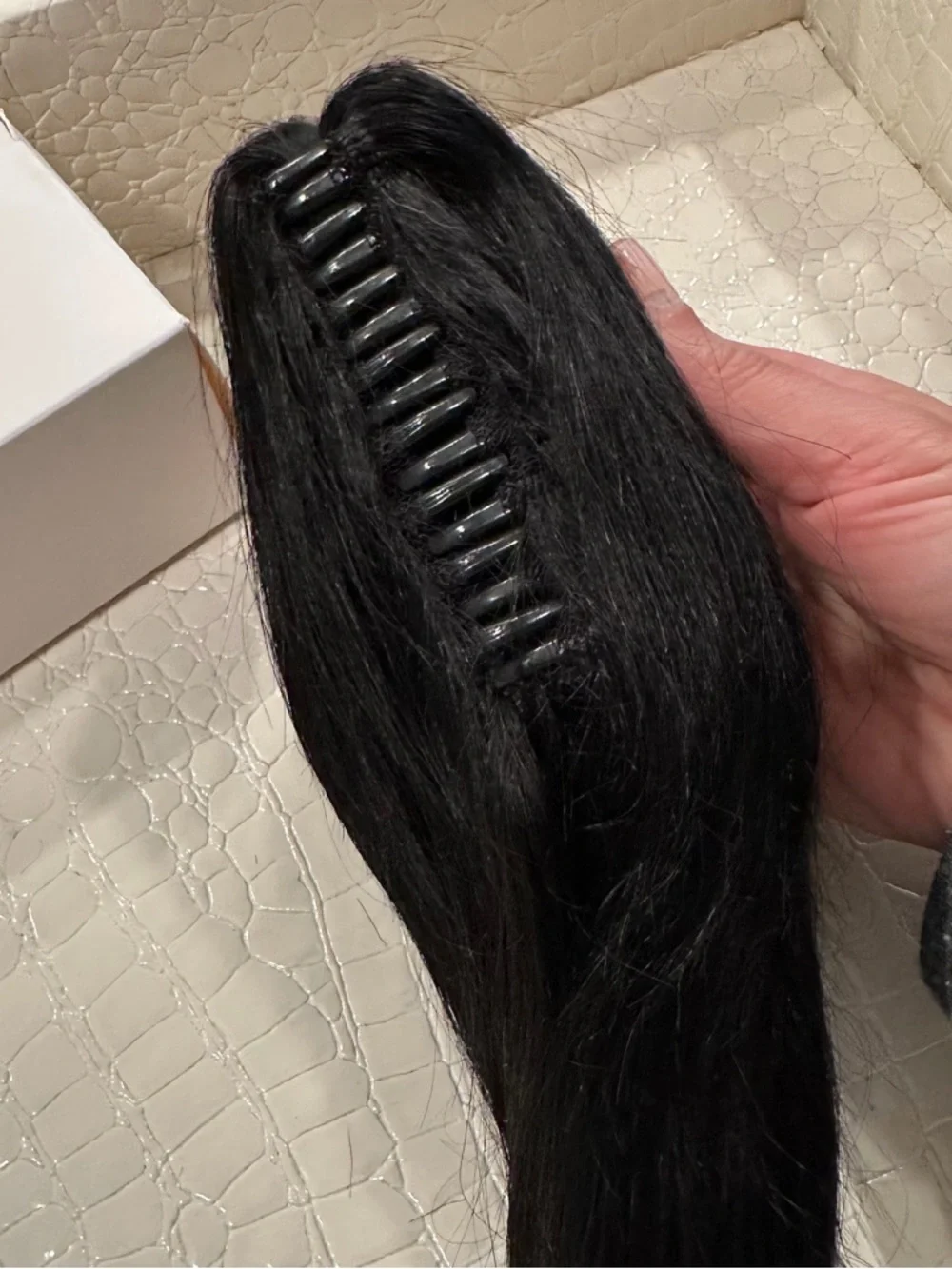 14” Jet Black Women's Clip-In/Extension Hair Piece  #TE1‎